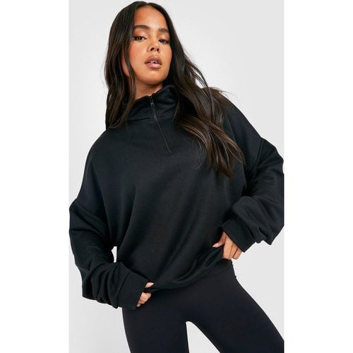 Felpa Petite Basic con zip corta - boohoo - Modalova