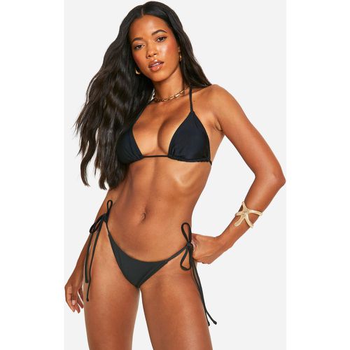 Slip bikini Essentials con laccetti laterali - boohoo - Modalova