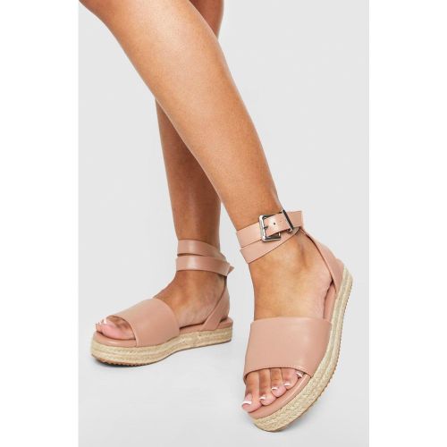 Sandalias De Holgura Ancha Y Dos Partes Con Plataforma - boohoo - Modalova