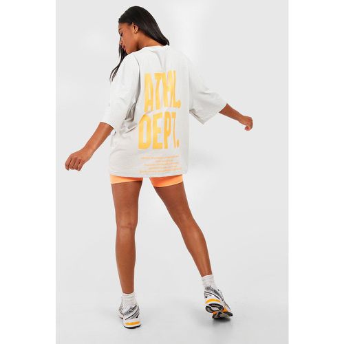 T-shirt oversize con slogan Ath Dept - boohoo - Modalova