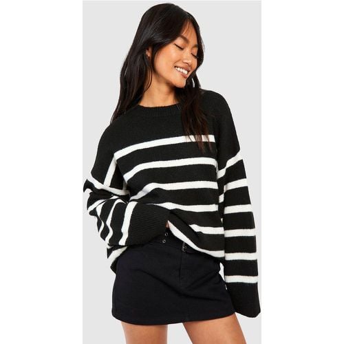 Jersey Oversize De Punto Suave Con Rayas - boohoo - Modalova