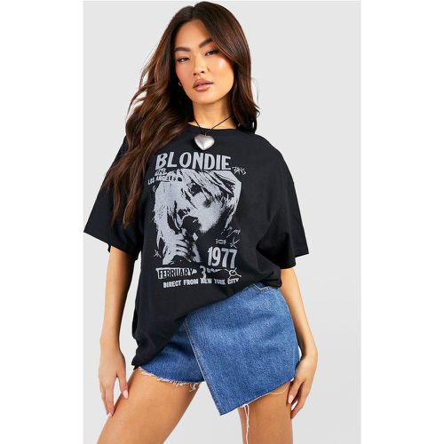 Camiseta Oversize Con Estampado De Grupo Musical Blondie - boohoo - Modalova