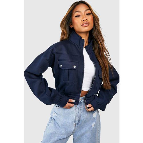 Chaqueta Bomber Con Detalle De Bolsillo - boohoo - Modalova