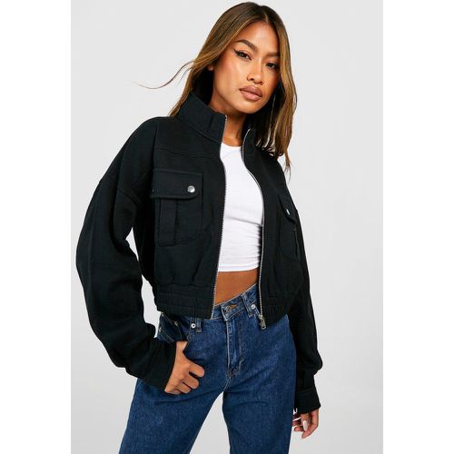 Chaqueta Bomber Con Detalle De Bolsillo - boohoo - Modalova