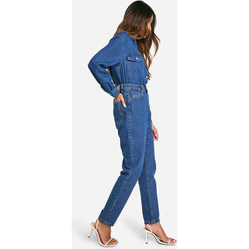 Jeans Mom Basics a vita alta - boohoo - Modalova