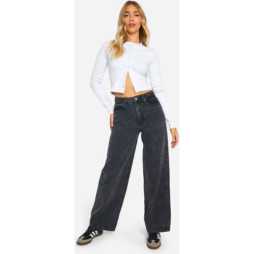 Jeans a gamba super ampia Basics a vita alta - boohoo - Modalova