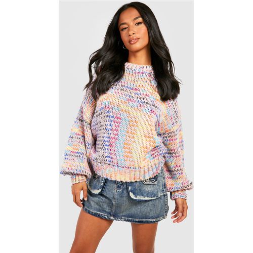 Jersey Petite Oversize De Punto Grueso Multicolor - boohoo - Modalova