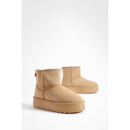 Botas Mini Cómodas De Holgura Ancha Con Plataforma - boohoo - Modalova