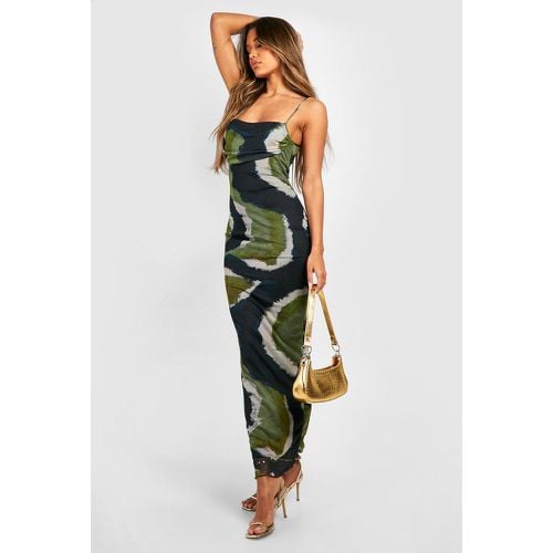 Vestito maxi pull-on in rete in fantasia tie dye - boohoo - Modalova