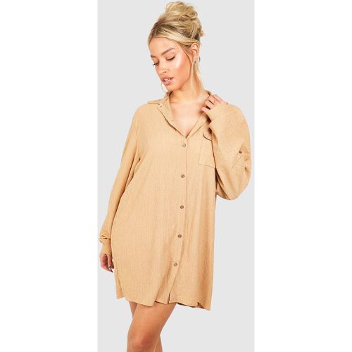 Vestido Camisero Mini Texturizado - boohoo - Modalova