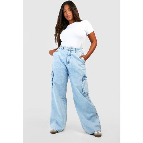 Jeans Cargo Plus Size Basic a vita alta - boohoo - Modalova