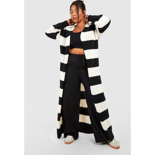 Cardigan Plus Size a righe maxi - boohoo - Modalova