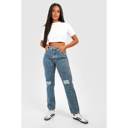 Jeans dritti Basics con strappi sul ginocchio - boohoo - Modalova