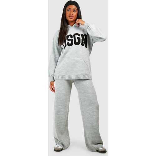 Set felpa oversize Dsgn con cappuccio & pantaloni a gamba ampia - boohoo - Modalova