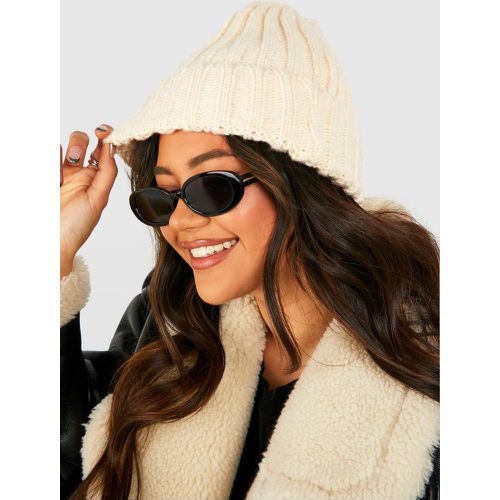 Gorro De Punto Y Canalé, Beige - boohoo - Modalova