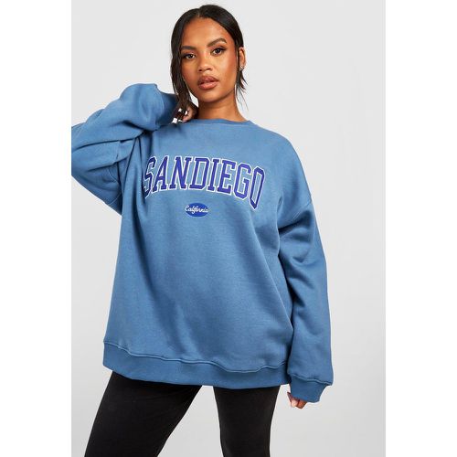 Sudadera Plus Oversize Con Aplique De San Diego - boohoo - Modalova