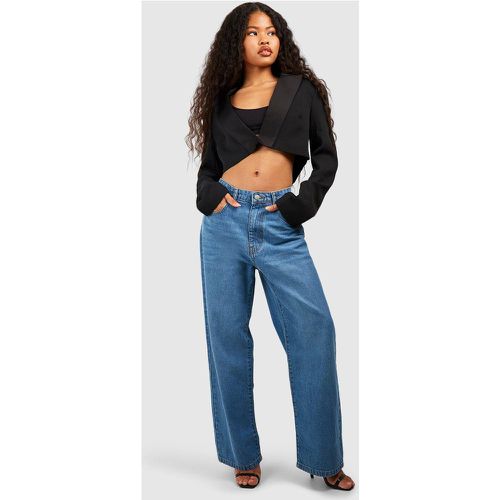 Jeans Mom Petite, Azzurro - boohoo - Modalova