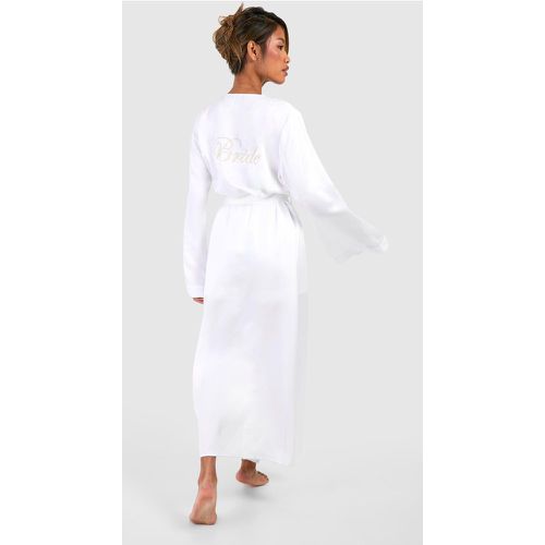 Vestaglia maxi da sposa con maniche svasate - boohoo - Modalova