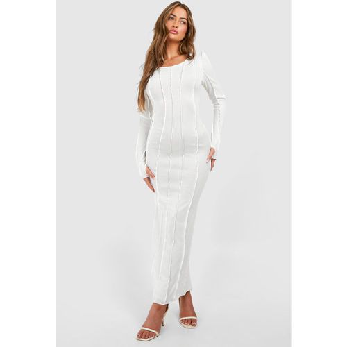 Seam Detail Maxi Dress, Bianco - boohoo - Modalova