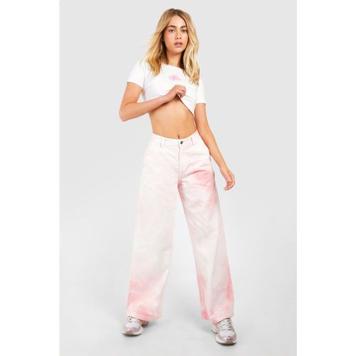Pink Tie Dye Jeans, Pink - boohoo - Modalova