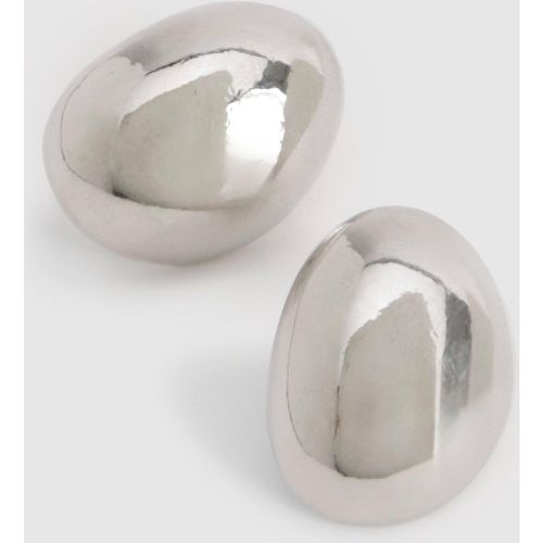 Siilver Bubble Stud Earrings, Gris - boohoo - Modalova