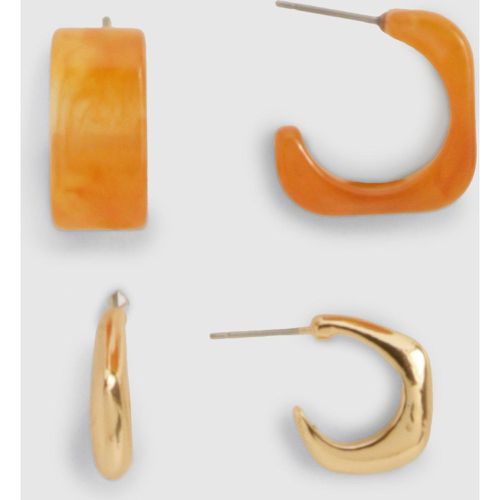 Amber Multipack Hoop Earrings - boohoo - Modalova