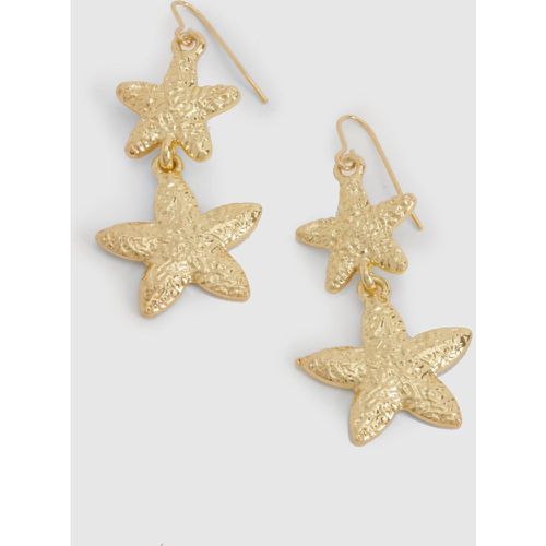 Starfish Drop Earrings, Metallics - boohoo - Modalova