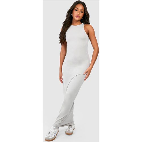 Racer Neck Maxi Dress, Gris - boohoo - Modalova