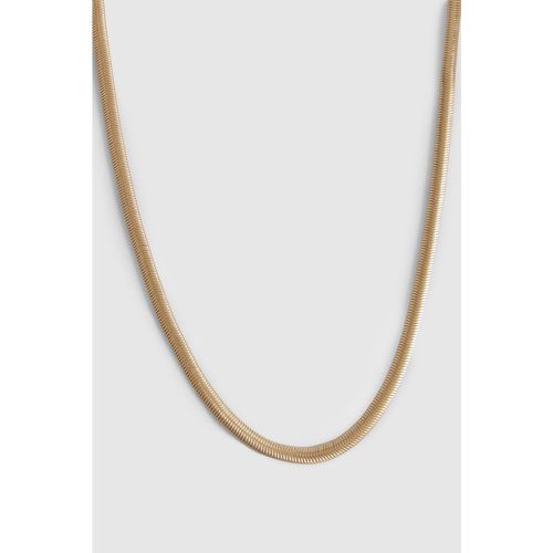 Delicate Gold Flat Snake Chain Necklace - boohoo - Modalova