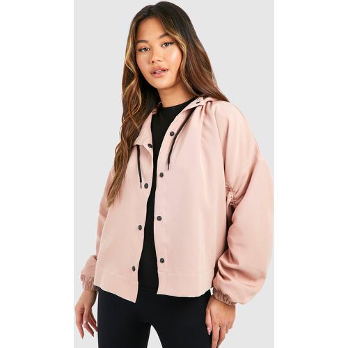 Pocket Detail Hooded Jacket, Pink - boohoo - Modalova