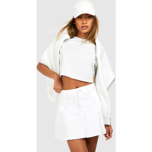 Pleated Tennis Skirt, Bianco - boohoo - Modalova