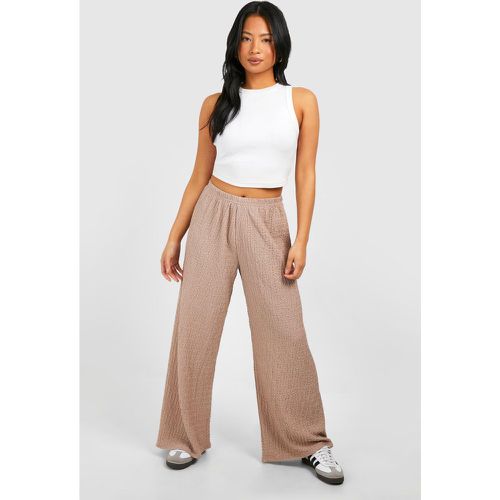 Pantalón Petite De Pernera Ancha Fruncido Texturizado - boohoo - Modalova