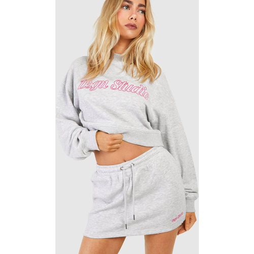 Sudadera Crop Recta Con Estampado Dsgn Studio - boohoo - Modalova