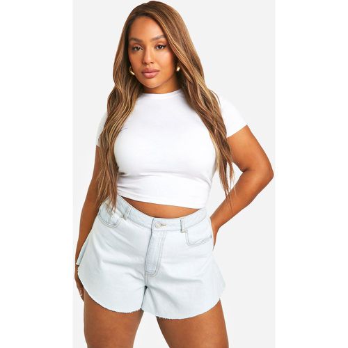 Pantaloncini morbidi Plus Size Basic in denim - boohoo - Modalova