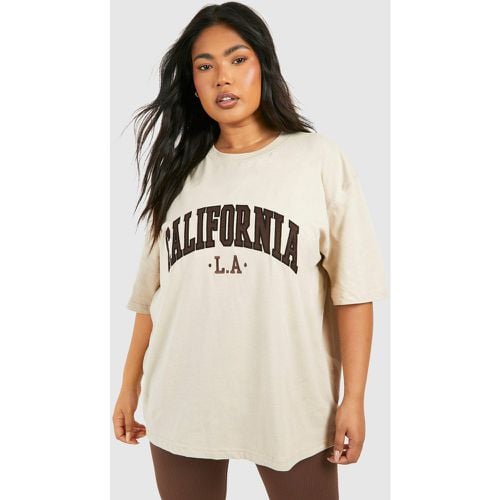 Camiseta Plus Oversize Con Estampado De California - boohoo - Modalova