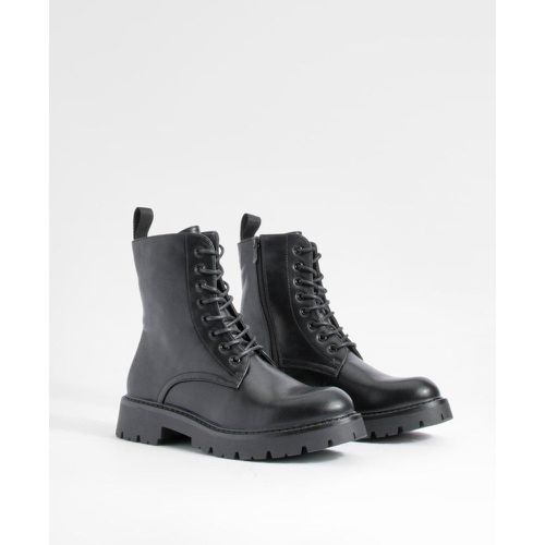 Botas Militares Gruesas Con Cordones Cruzados - boohoo - Modalova