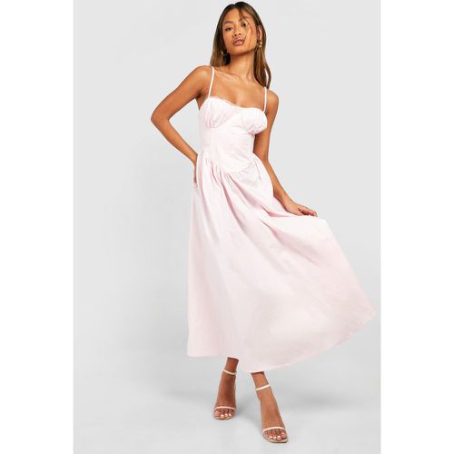 Vestito longuette Milkmaid con spalline - boohoo - Modalova