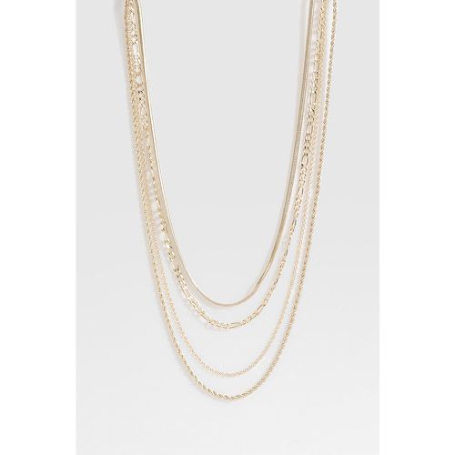Layered Snake Chain Necklaces - boohoo - Modalova