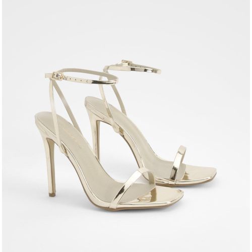 Metallic Barely There Stiletto Heel - boohoo - Modalova