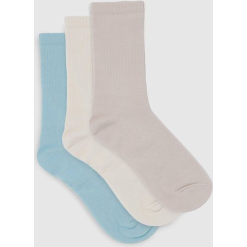 Blue 3 Pack Socks, Multi - boohoo - Modalova