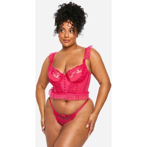 Reggiseno a corsetto Plus Size con bottoni - boohoo - Modalova