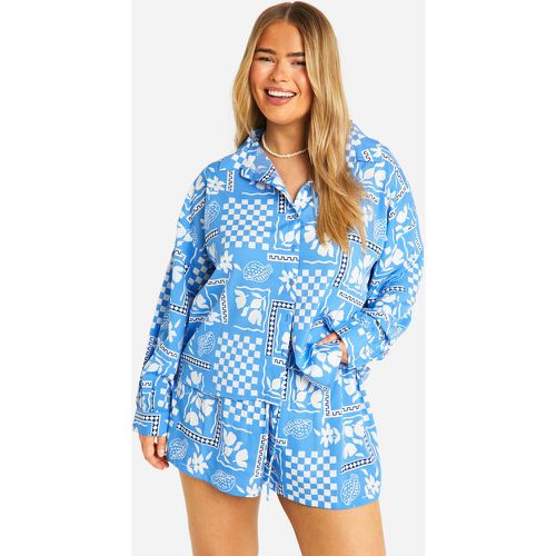 Camicia Plus Size oversize con stampa - boohoo - Modalova