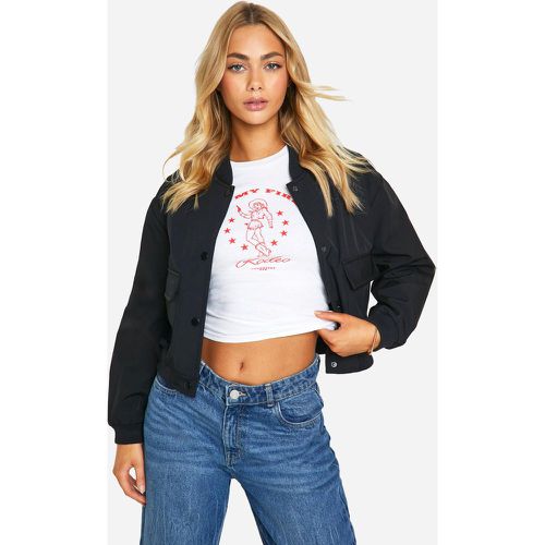 Chaqueta Bomber Con Bolsillos - boohoo - Modalova