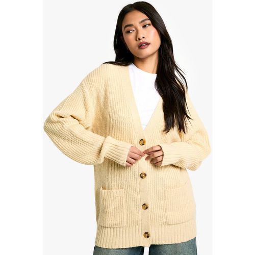 Cárdigan Boyfriend Oversize Holgado De Punto Suave - boohoo - Modalova