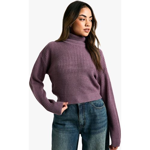 Maglione corto Basic a collo alto - boohoo - Modalova