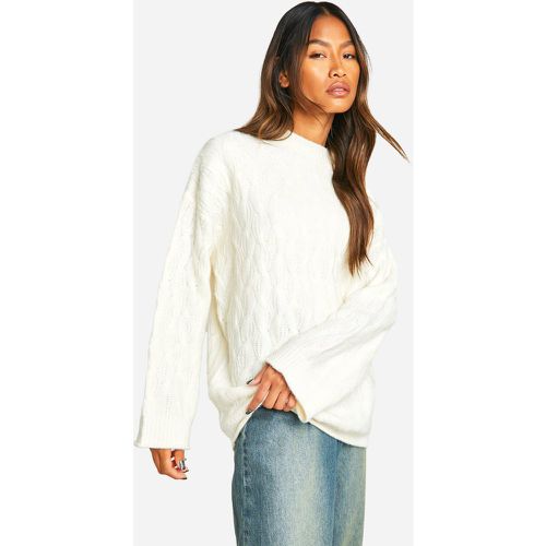 Jersey Oversize De Punto En Ochos Suave - boohoo - Modalova