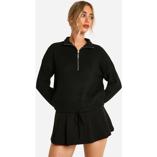 Jersey Con Cuello Alto Y Cremallera Con Cordón Elástico - boohoo - Modalova