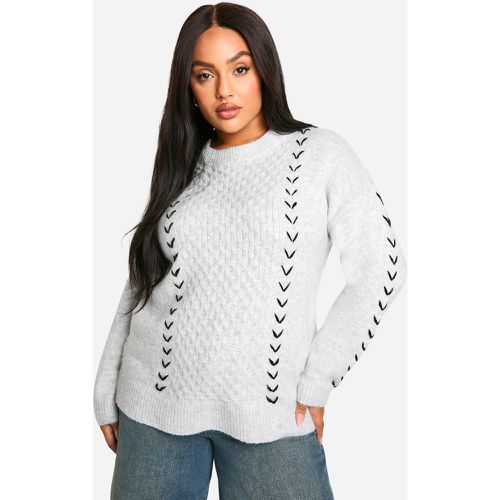 Jersey Plus Oversize De Punto Suave Con Detalle De Costuras - boohoo - Modalova