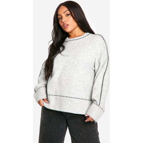 Jersey Plus Oversize De Punto Suave Con Cuello De Caja - boohoo - Modalova