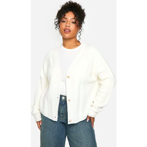 Cardigan Plus Size in taglio maschile con maniche a palloncino - boohoo - Modalova